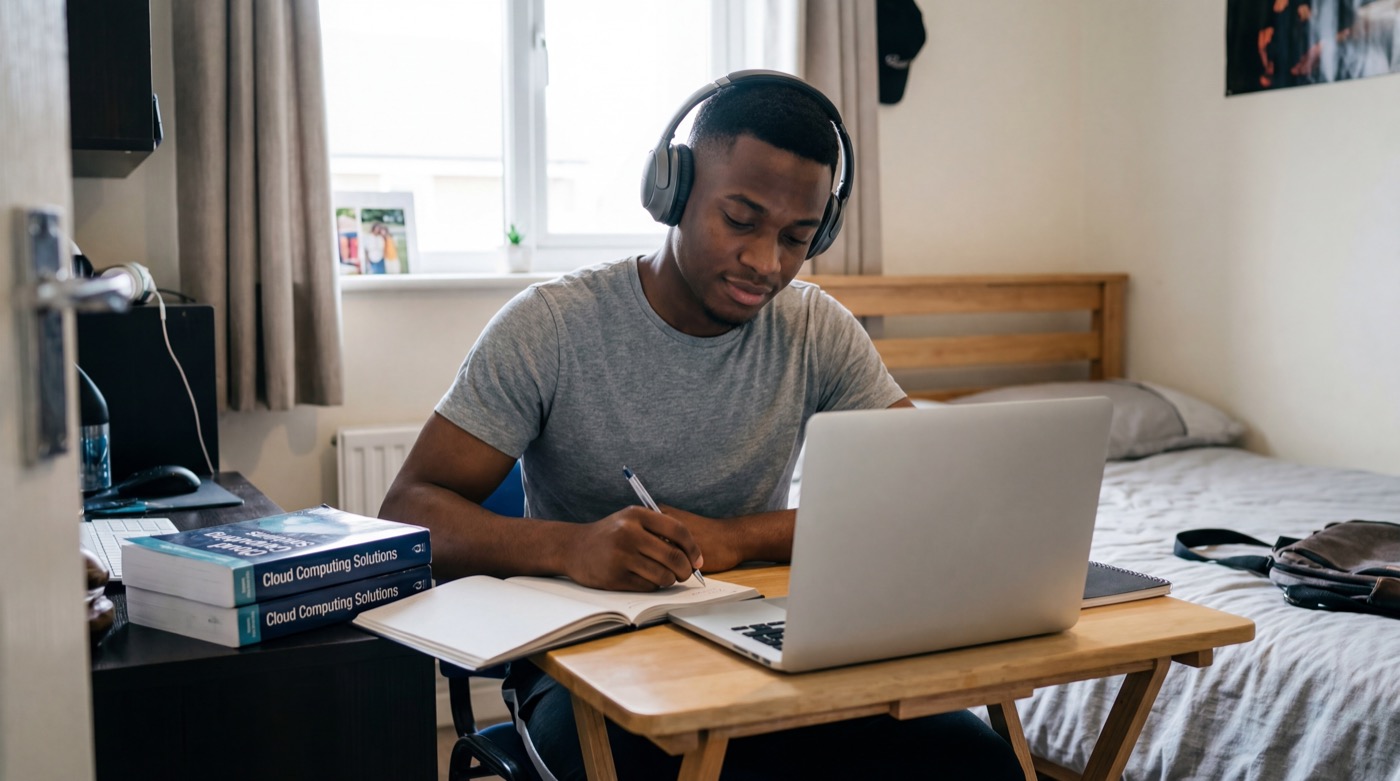 Student learning DevOps